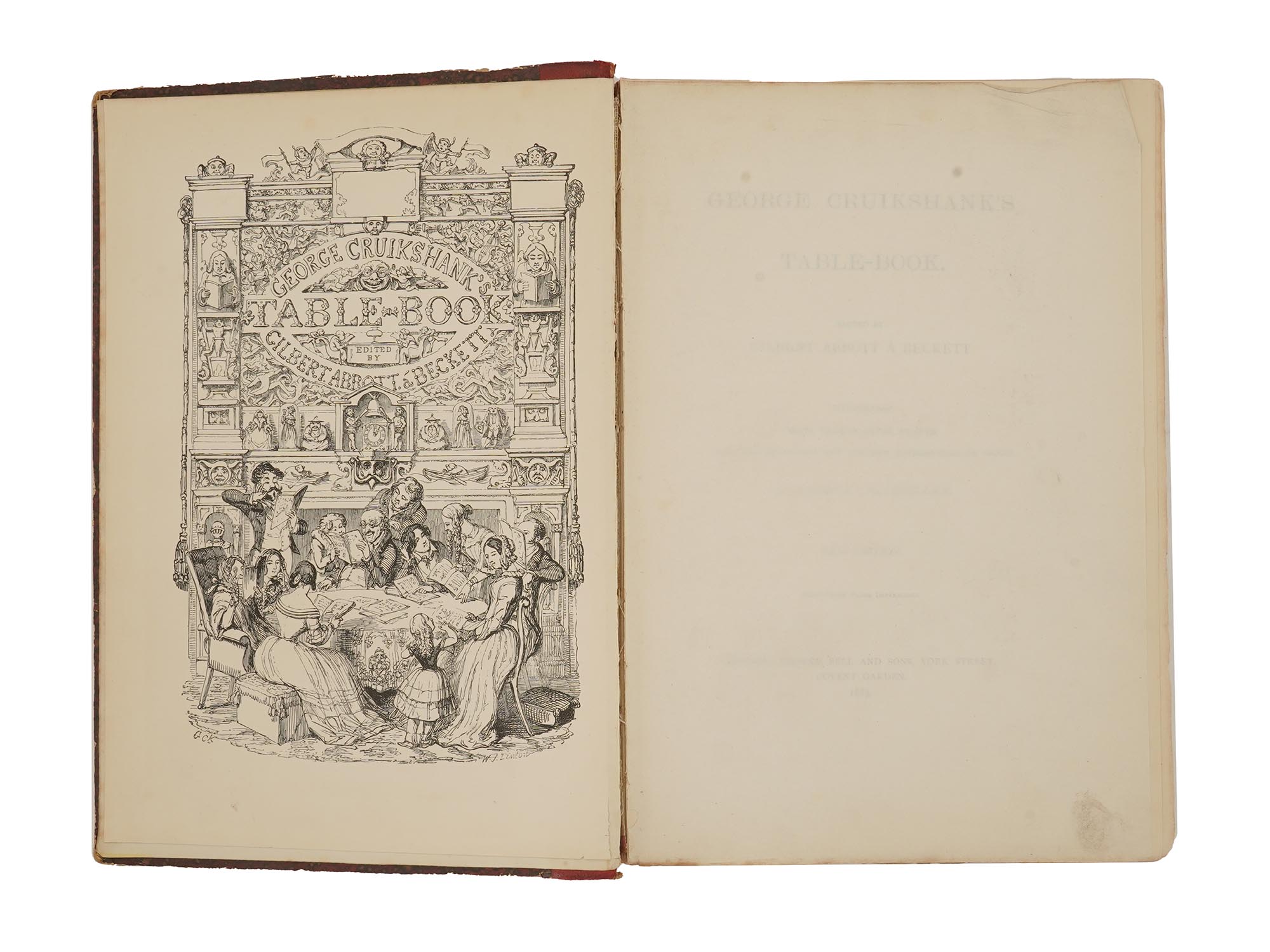 RARE ANTIQUE 1885 GEORGE CRUIKSHANK TABLE BOOK PIC-4